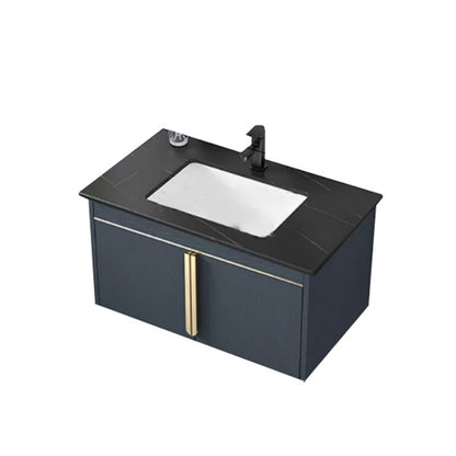 Rectangular Contemporary Bathroom Vanity Set Stainless Steel Sink Cabinet Vanity & Faucet Blue Clearhalo 'Bathroom Remodel & Bathroom Fixtures' 'Bathroom Vanities' 'bathroom_vanities' 'Home Improvement' 'home_improvement' 'home_improvement_bathroom_vanities' 6540769