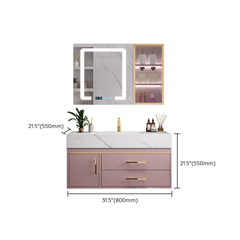Modern Style Bathroom Vanity Set Solid Wood Bathroom Vanity Set Clearhalo 'Bathroom Remodel & Bathroom Fixtures' 'Bathroom Vanities' 'bathroom_vanities' 'Home Improvement' 'home_improvement' 'home_improvement_bathroom_vanities' 6540838