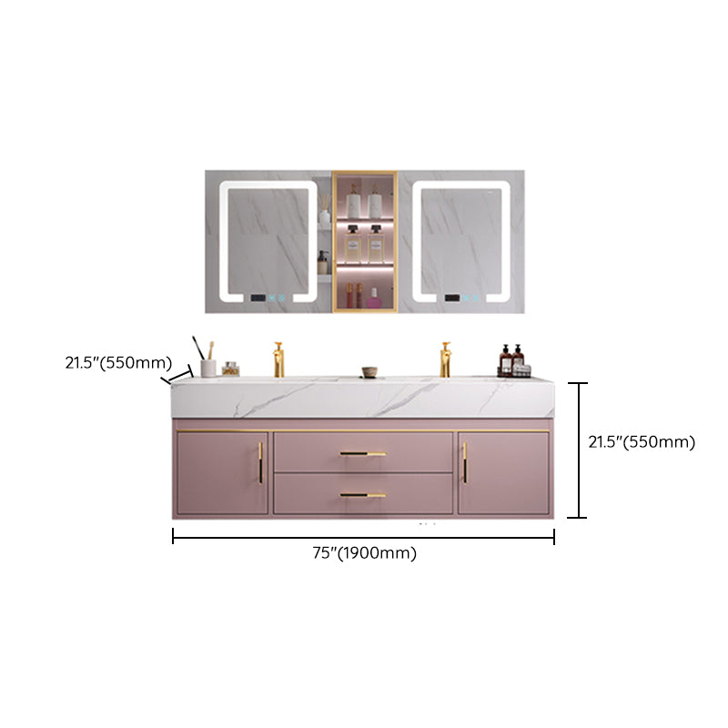 Modern Style Bathroom Vanity Set Solid Wood Bathroom Vanity Set Clearhalo 'Bathroom Remodel & Bathroom Fixtures' 'Bathroom Vanities' 'bathroom_vanities' 'Home Improvement' 'home_improvement' 'home_improvement_bathroom_vanities' 6540849