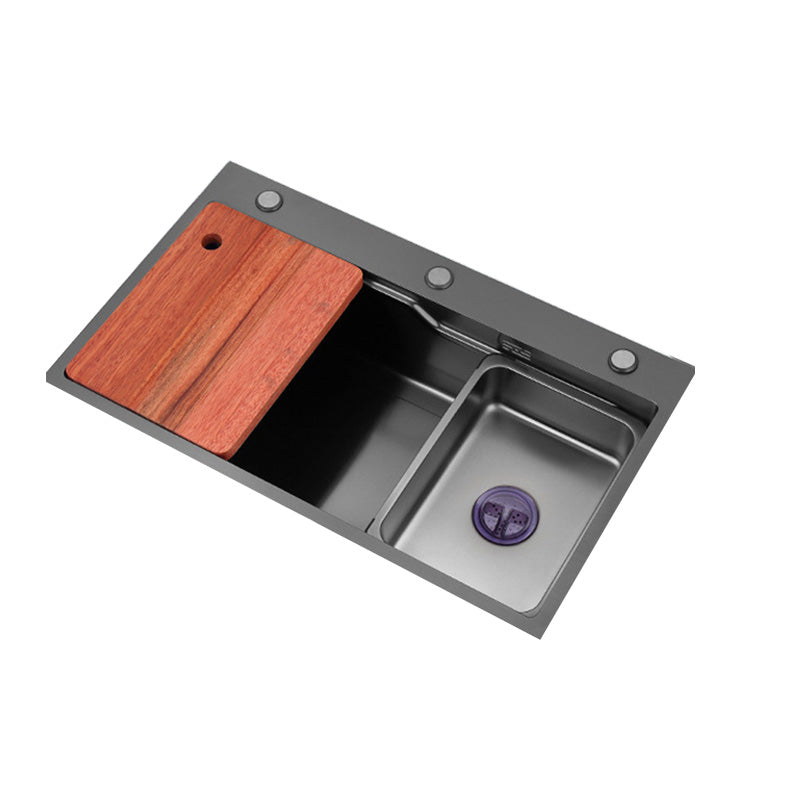 Modern Style Kitchen Sink Stainless Steel Kitchen Sink with Rectangle Shape Clearhalo 'Home Improvement' 'home_improvement' 'home_improvement_kitchen_sinks' 'Kitchen Remodel & Kitchen Fixtures' 'Kitchen Sinks & Faucet Components' 'Kitchen Sinks' 'kitchen_sinks' 6541125