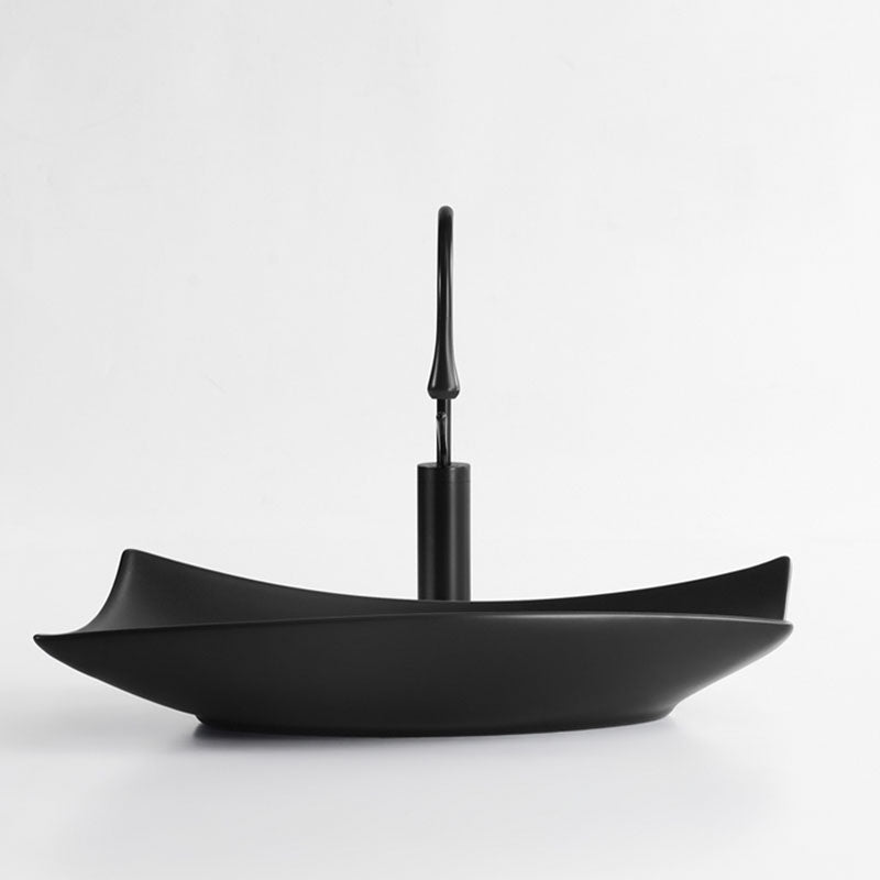 Modern Bathroom Sink Porcelain Specialty Vessel Bathroom Sink with Pop-Up Drain Clearhalo 'Bathroom Remodel & Bathroom Fixtures' 'Bathroom Sinks & Faucet Components' 'Bathroom Sinks' 'bathroom_sink' 'Home Improvement' 'home_improvement' 'home_improvement_bathroom_sink' 6541204