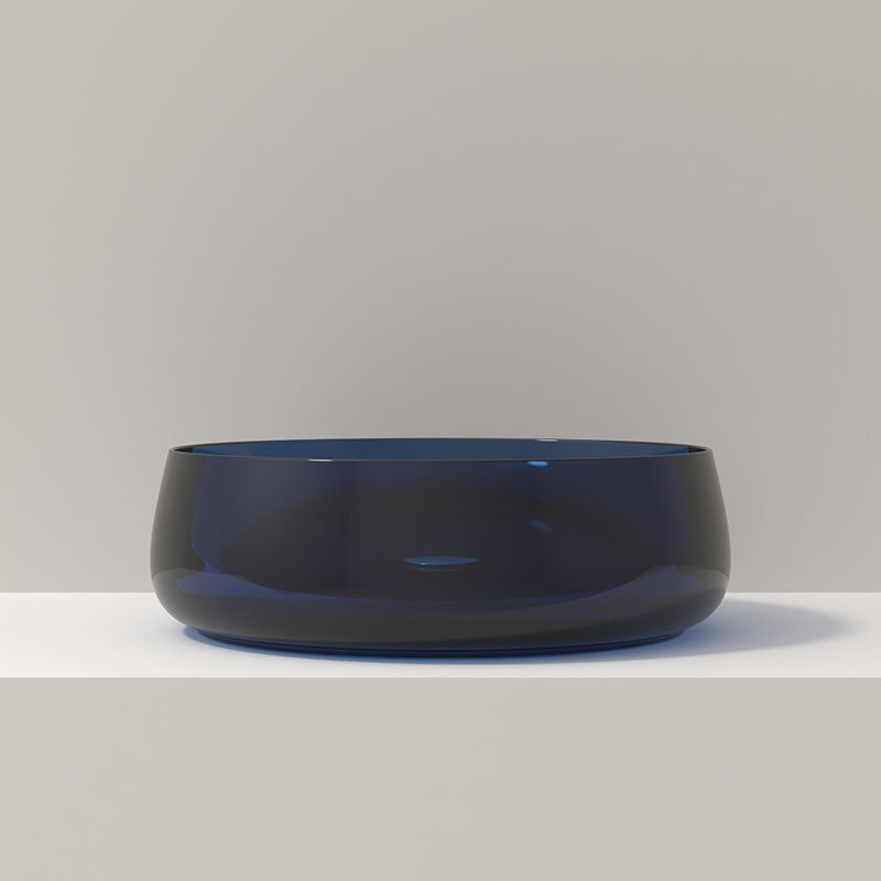 Modern Vessel Bathroom Sink Round with Pop-Up Drain Vessel Sink(Not Included Faucet) 18"L x 18"W x 6"H Blue Clearhalo 'Bathroom Remodel & Bathroom Fixtures' 'Bathroom Sinks & Faucet Components' 'Bathroom Sinks' 'bathroom_sink' 'Home Improvement' 'home_improvement' 'home_improvement_bathroom_sink' 6541291