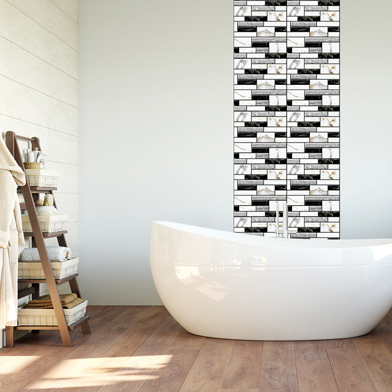 Tile-Peel & Stick Rectangle Waterproof Plastic Peel & Stick Subway Tile for Shower 2-Pack Clearhalo 'Flooring 'Home Improvement' 'home_improvement' 'home_improvement_peel_stick_blacksplash' 'Peel & Stick Backsplash Tile' 'peel_stick_blacksplash' 'Walls & Ceilings' Walls and Ceiling' 6541419