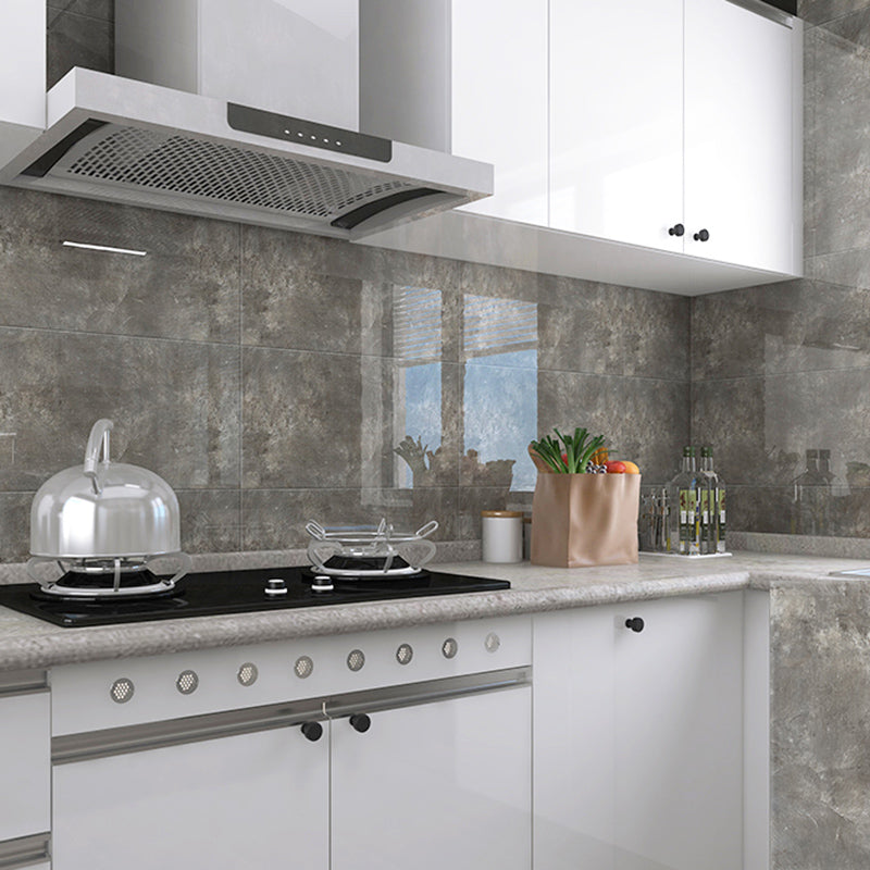 Modern Style Wallpaper Kitchen Single Tile Peel and Stick Backsplash Grey 50-Piece Set Clearhalo 'Flooring 'Home Improvement' 'home_improvement' 'home_improvement_peel_stick_blacksplash' 'Peel & Stick Backsplash Tile' 'peel_stick_blacksplash' 'Walls & Ceilings' Walls and Ceiling' 6541453