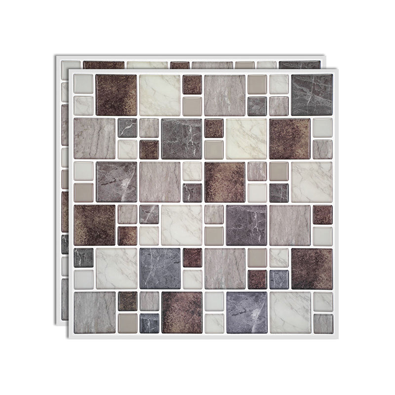 Modern Field Tile Waterproof Peel and Stick Backsplash Tile for Kitchen Brown Clearhalo 'Flooring 'Home Improvement' 'home_improvement' 'home_improvement_peel_stick_blacksplash' 'Peel & Stick Backsplash Tile' 'peel_stick_blacksplash' 'Walls & Ceilings' Walls and Ceiling' 6541467