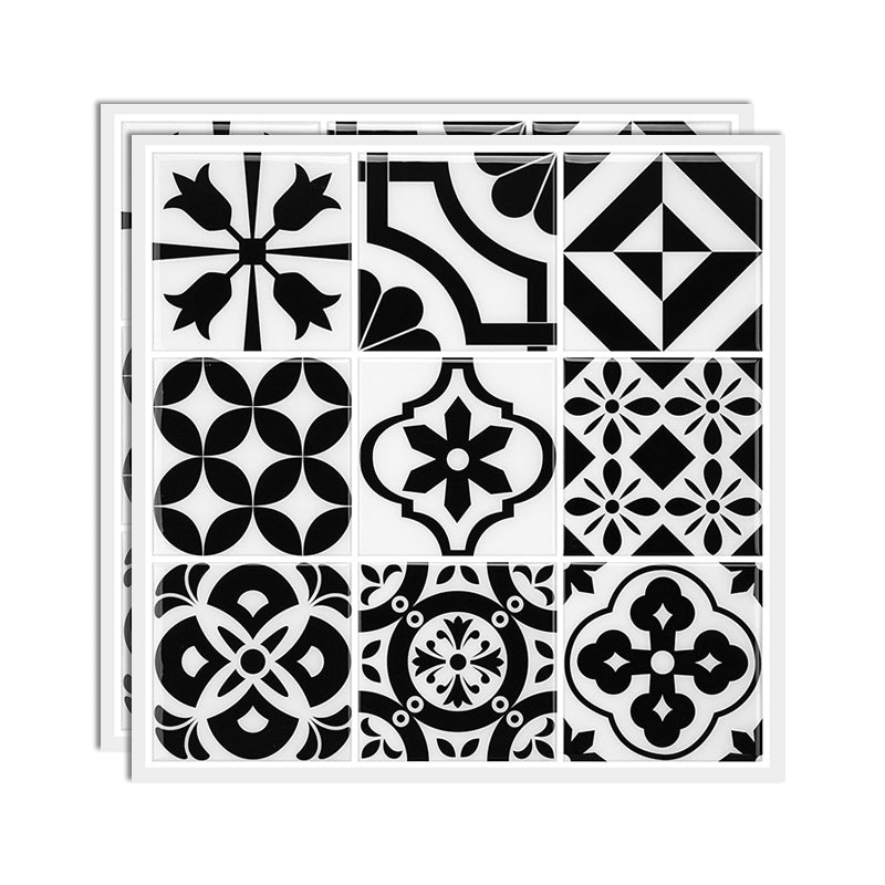 Modern Field Tile Waterproof Peel and Stick Backsplash Tile for Kitchen Black White Clearhalo 'Flooring 'Home Improvement' 'home_improvement' 'home_improvement_peel_stick_blacksplash' 'Peel & Stick Backsplash Tile' 'peel_stick_blacksplash' 'Walls & Ceilings' Walls and Ceiling' 6541469