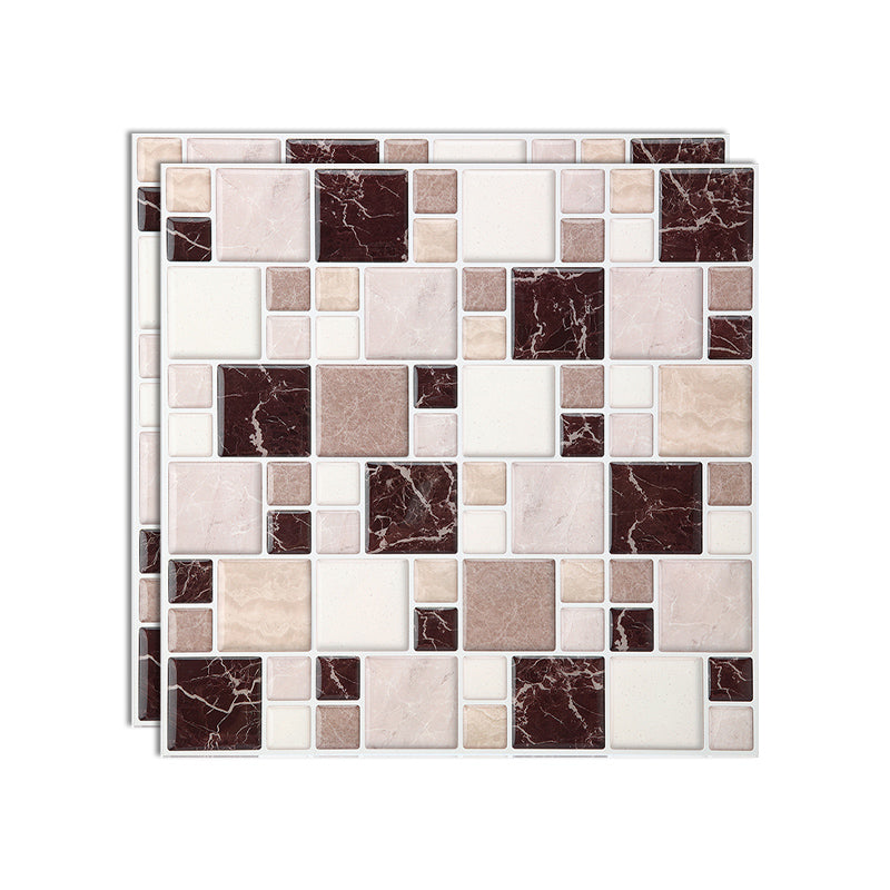 Modern Field Tile Waterproof Peel and Stick Backsplash Tile for Kitchen Red Brown Clearhalo 'Flooring 'Home Improvement' 'home_improvement' 'home_improvement_peel_stick_blacksplash' 'Peel & Stick Backsplash Tile' 'peel_stick_blacksplash' 'Walls & Ceilings' Walls and Ceiling' 6541477