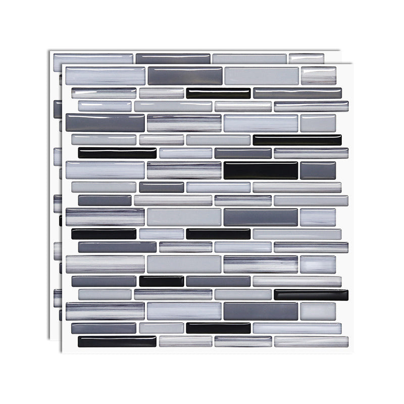 Modern Field Tile Waterproof Peel and Stick Backsplash Tile for Kitchen Grey Clearhalo 'Flooring 'Home Improvement' 'home_improvement' 'home_improvement_peel_stick_blacksplash' 'Peel & Stick Backsplash Tile' 'peel_stick_blacksplash' 'Walls & Ceilings' Walls and Ceiling' 6541478