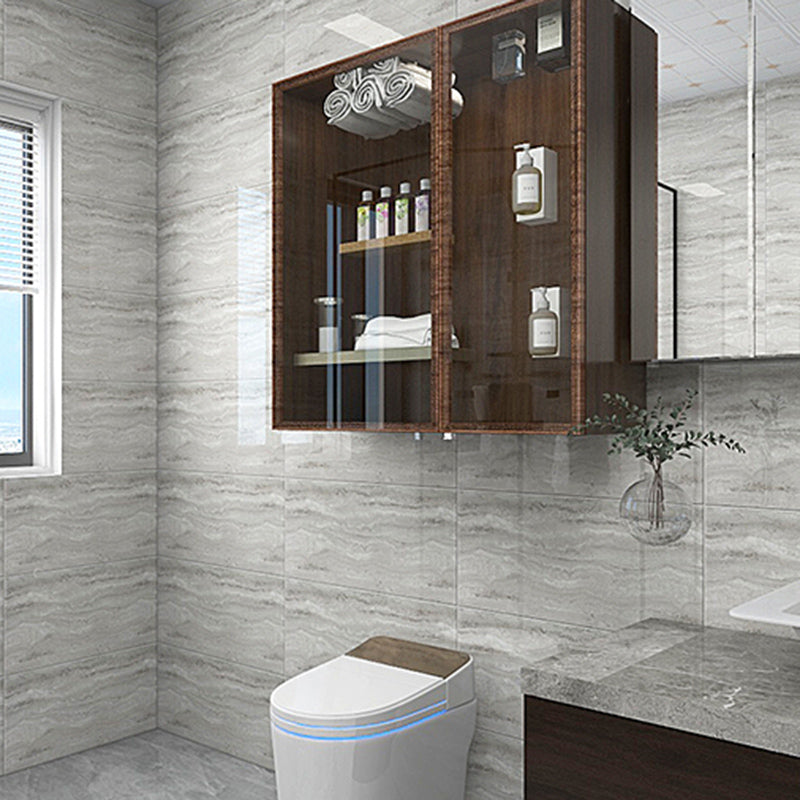 Contemporary Style Wallpaper Single Tile Bathroom Wallpaper with Rectangle Shape Cream Gray 50-Piece Set Clearhalo 'Flooring 'Home Improvement' 'home_improvement' 'home_improvement_peel_stick_blacksplash' 'Peel & Stick Backsplash Tile' 'peel_stick_blacksplash' 'Walls & Ceilings' Walls and Ceiling' 6541495