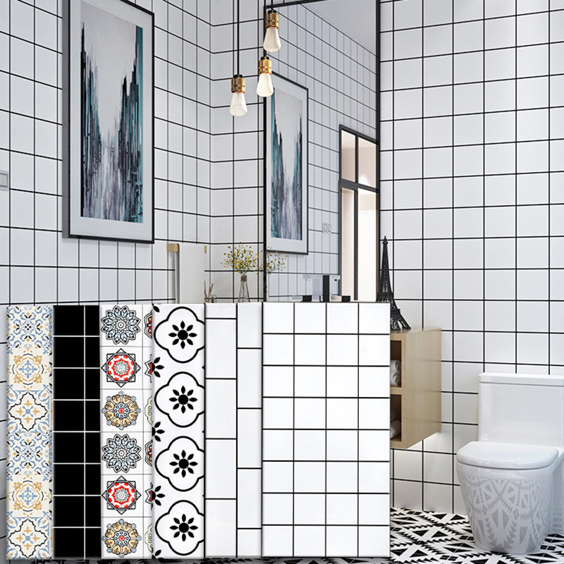 Contemporary Wallpaper Single Tile Bathroom Wallpaper with Rectangle Shape Clearhalo 'Flooring 'Home Improvement' 'home_improvement' 'home_improvement_peel_stick_blacksplash' 'Peel & Stick Backsplash Tile' 'peel_stick_blacksplash' 'Walls & Ceilings' Walls and Ceiling' 6541520