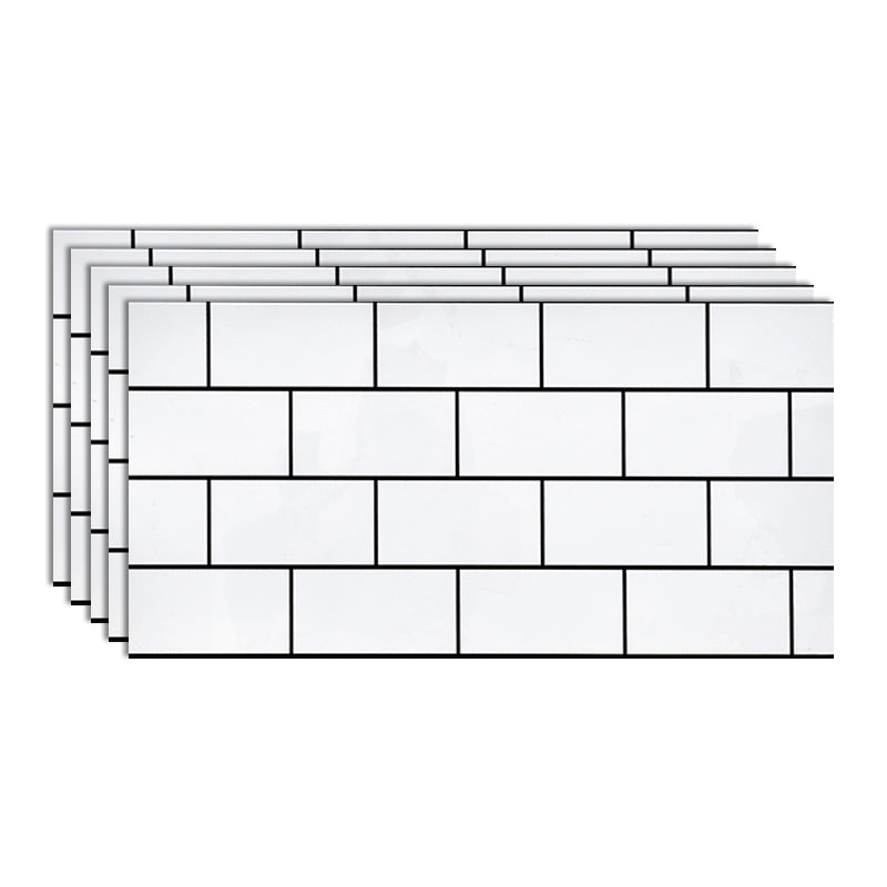 Contemporary Wallpaper Single Tile Bathroom Wallpaper with Rectangle Shape White Clearhalo 'Flooring 'Home Improvement' 'home_improvement' 'home_improvement_peel_stick_blacksplash' 'Peel & Stick Backsplash Tile' 'peel_stick_blacksplash' 'Walls & Ceilings' Walls and Ceiling' 6541526