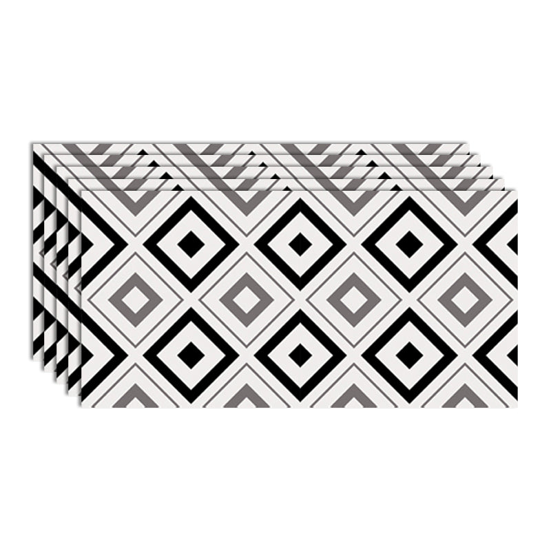 Contemporary Wallpaper Single Tile Bathroom Wallpaper with Rectangle Shape Black Brown White Clearhalo 'Flooring 'Home Improvement' 'home_improvement' 'home_improvement_peel_stick_blacksplash' 'Peel & Stick Backsplash Tile' 'peel_stick_blacksplash' 'Walls & Ceilings' Walls and Ceiling' 6541535