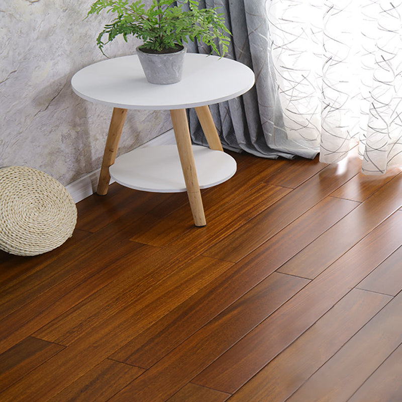 Modern Laminate Flooring Solid Wood Laminate Flooring with Scratch Resistant Chocolate Clearhalo 'Flooring 'Home Improvement' 'home_improvement' 'home_improvement_laminate_flooring' 'Laminate Flooring' 'laminate_flooring' Walls and Ceiling' 6541627