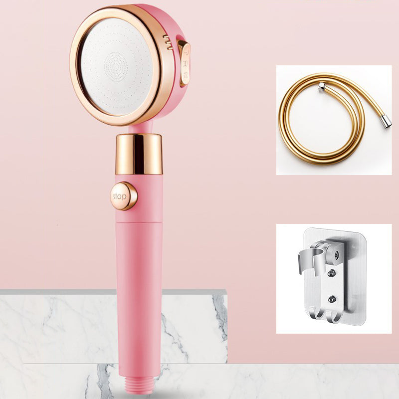 Plastic Shower Head Modern Wall-mounted Adjustable Shower Head Pink Shower Heads & Hose & Wall pedestal Clearhalo 'Bathroom Remodel & Bathroom Fixtures' 'Home Improvement' 'home_improvement' 'home_improvement_shower_heads' 'Shower Heads' 'shower_heads' 'Showers & Bathtubs Plumbing' 'Showers & Bathtubs' 6541724