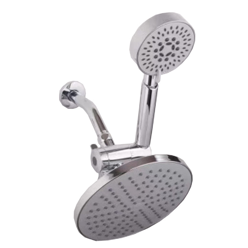 Contemporary Style Shower Head Double Bathroom Shower Heads with Round Shape Clearhalo 'Bathroom Remodel & Bathroom Fixtures' 'Home Improvement' 'home_improvement' 'home_improvement_shower_heads' 'Shower Heads' 'shower_heads' 'Showers & Bathtubs Plumbing' 'Showers & Bathtubs' 6541760