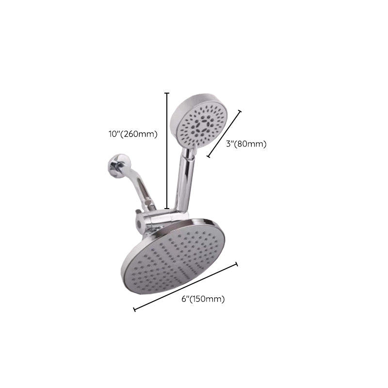 Contemporary Style Shower Head Double Bathroom Shower Heads with Round Shape Clearhalo 'Bathroom Remodel & Bathroom Fixtures' 'Home Improvement' 'home_improvement' 'home_improvement_shower_heads' 'Shower Heads' 'shower_heads' 'Showers & Bathtubs Plumbing' 'Showers & Bathtubs' 6541762