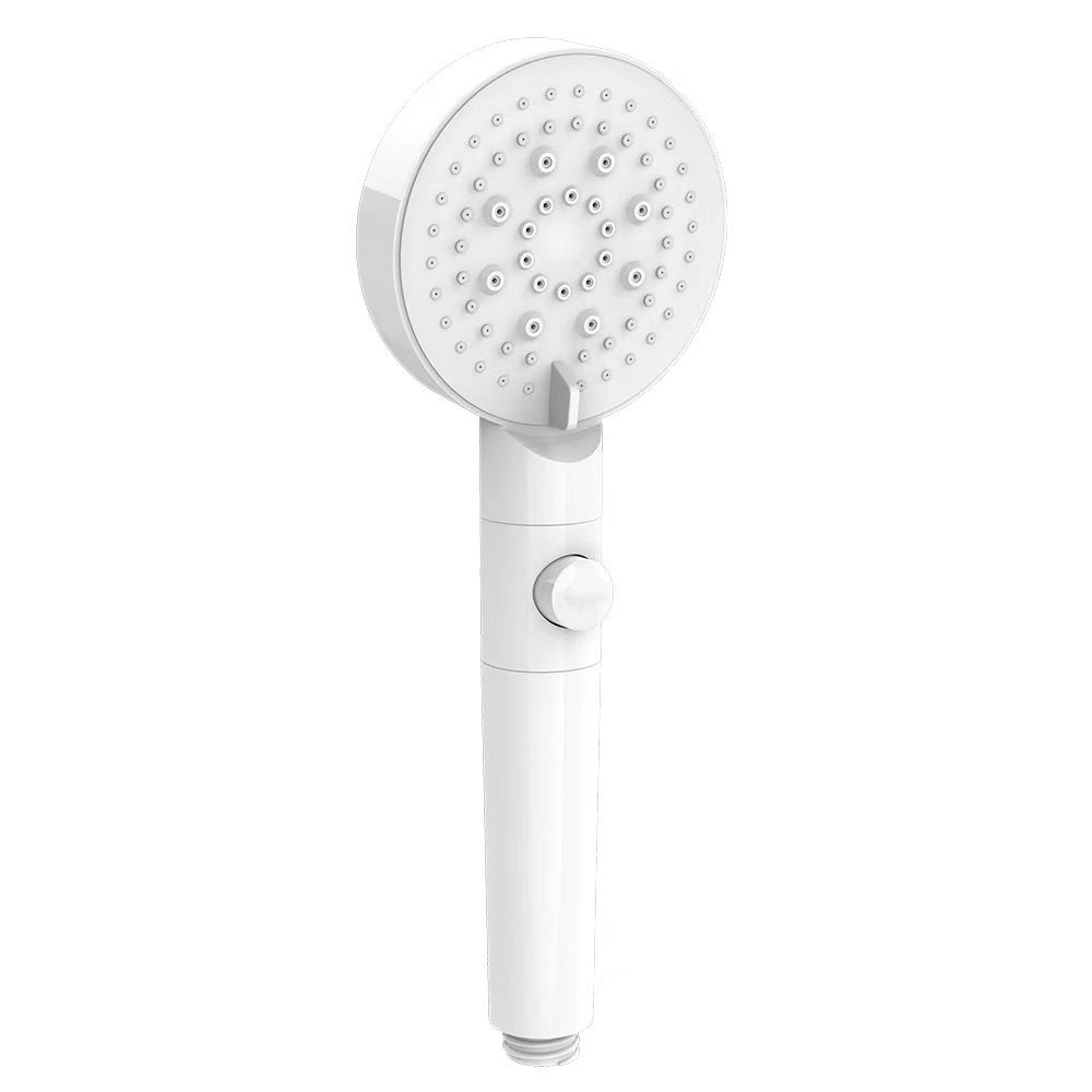 Modern Style Shower Head Plastic Shower Head with Adjustable Water Flow White Clearhalo 'Bathroom Remodel & Bathroom Fixtures' 'Home Improvement' 'home_improvement' 'home_improvement_shower_heads' 'Shower Heads' 'shower_heads' 'Showers & Bathtubs Plumbing' 'Showers & Bathtubs' 6541809