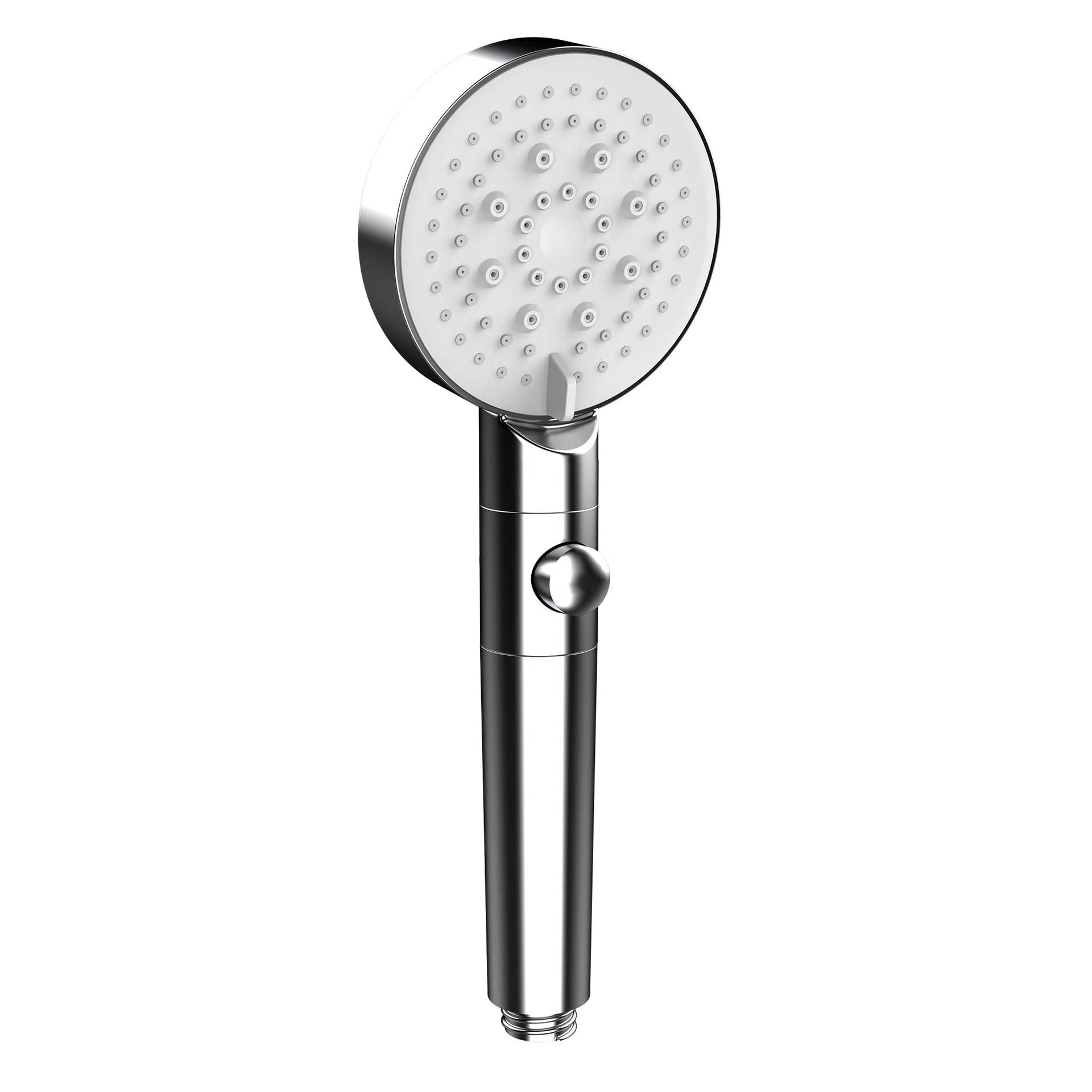 Modern Style Shower Head Plastic Shower Head with Adjustable Water Flow Silver Clearhalo 'Bathroom Remodel & Bathroom Fixtures' 'Home Improvement' 'home_improvement' 'home_improvement_shower_heads' 'Shower Heads' 'shower_heads' 'Showers & Bathtubs Plumbing' 'Showers & Bathtubs' 6541810