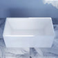 Rectangle Modern White Acrylic Bathtub Back to Wall with Drain Bath Tub 47"L x 28"W x 24"H None Tub Clearhalo 'Bathroom Remodel & Bathroom Fixtures' 'Bathtubs' 'Home Improvement' 'home_improvement' 'home_improvement_bathtubs' 'Showers & Bathtubs' 6542020