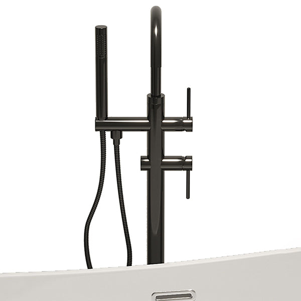 Modern Ellipse Acrylic Bathtub Freestand Soaking Bathtub with Drain Bath Tub Clearhalo 'Bathroom Remodel & Bathroom Fixtures' 'Bathtubs' 'Home Improvement' 'home_improvement' 'home_improvement_bathtubs' 'Showers & Bathtubs' 6542089