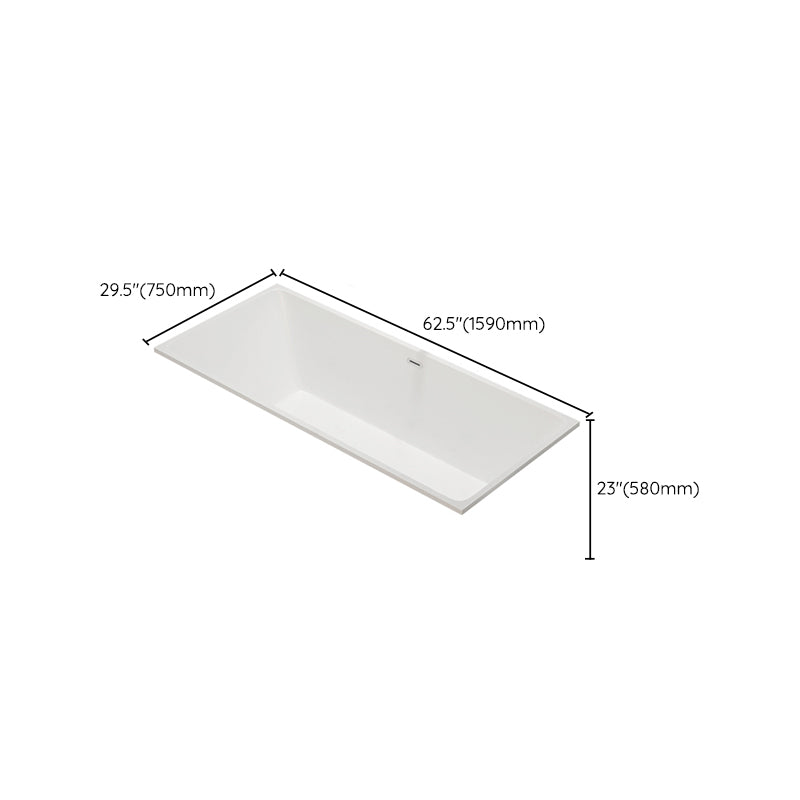 Modern Rectangle Acrylic Embedded Bathtub with Drain Bath Tub Clearhalo 'Bathroom Remodel & Bathroom Fixtures' 'Bathtubs' 'Home Improvement' 'home_improvement' 'home_improvement_bathtubs' 'Showers & Bathtubs' 6542196