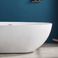 Polished Finish Acrylic Oval Bath Tub Soaking Stand Alone Tub with Drain Clearhalo 'Bathroom Remodel & Bathroom Fixtures' 'Bathtubs' 'Home Improvement' 'home_improvement' 'home_improvement_bathtubs' 'Showers & Bathtubs' 6542211