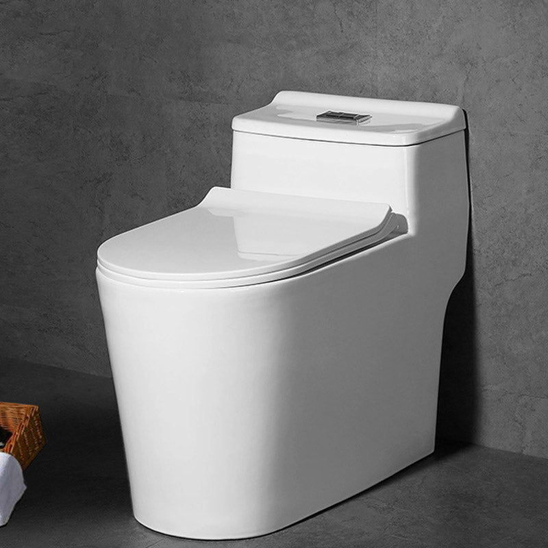 Traditional Cotton White Urine Toilet Siphon Jet Toilet Bowl with Toilet Seat 15"L x 27"W x 24"H 12" Clearhalo 'Bathroom Remodel & Bathroom Fixtures' 'Home Improvement' 'home_improvement' 'home_improvement_toilets' 'Toilets & Bidets' 'Toilets' 6542465