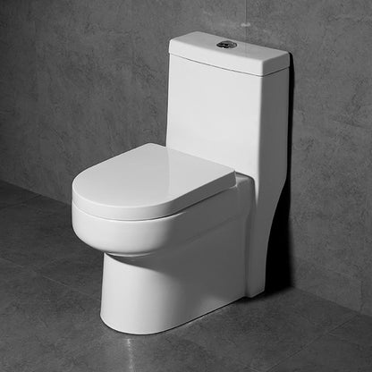 Traditional Cotton White Urine Toilet Siphon Jet Toilet Bowl with Toilet Seat 14"L x 25"W x 29"H 12" Clearhalo 'Bathroom Remodel & Bathroom Fixtures' 'Home Improvement' 'home_improvement' 'home_improvement_toilets' 'Toilets & Bidets' 'Toilets' 6542466