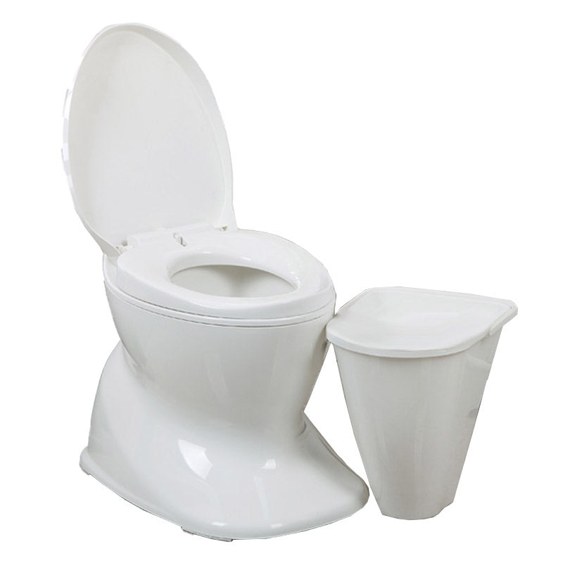 Contemporary Plastic Toilet Floor Mounted Toilet Bowl with Slow Close Seat for Bathroom Antiskid Hollow Barrel Clearhalo 'Bathroom Remodel & Bathroom Fixtures' 'Home Improvement' 'home_improvement' 'home_improvement_toilets' 'Toilets & Bidets' 'Toilets' 6542543