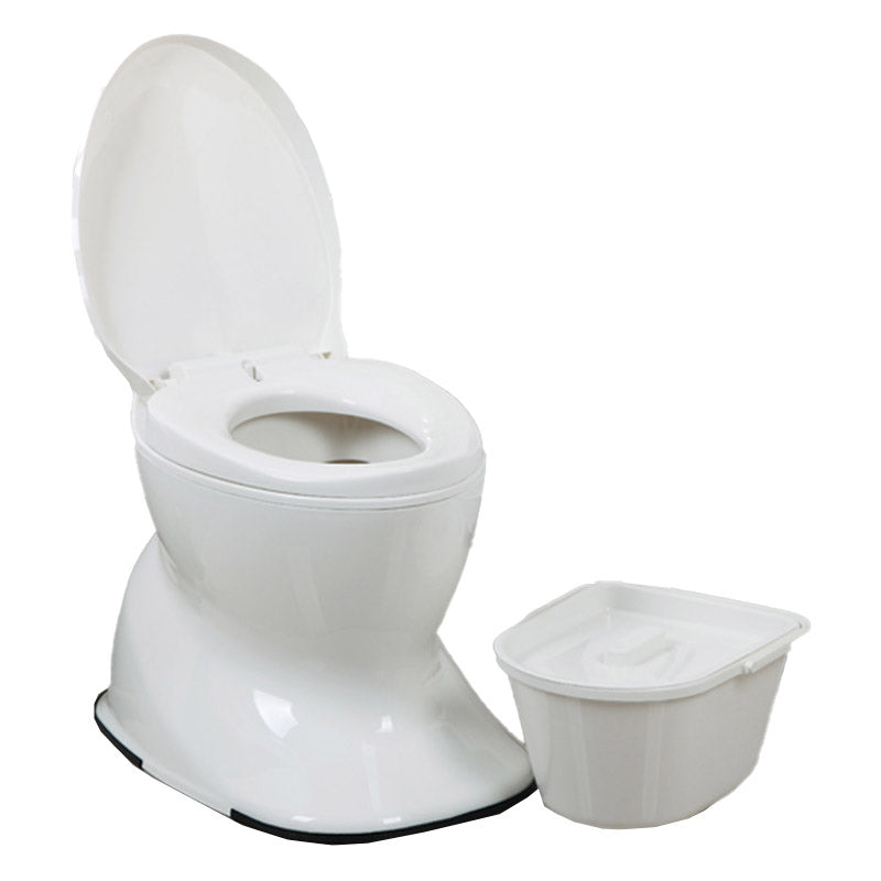 Contemporary Plastic Toilet Floor Mounted Toilet Bowl with Slow Close Seat for Bathroom Upgrading Antiskid Solid Barrel Clearhalo 'Bathroom Remodel & Bathroom Fixtures' 'Home Improvement' 'home_improvement' 'home_improvement_toilets' 'Toilets & Bidets' 'Toilets' 6542544