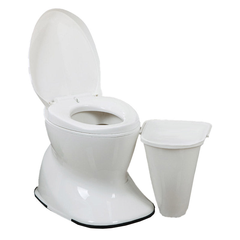 Contemporary Plastic Toilet Floor Mounted Toilet Bowl with Slow Close Seat for Bathroom Upgrading Antiskid Hollow Barrel Clearhalo 'Bathroom Remodel & Bathroom Fixtures' 'Home Improvement' 'home_improvement' 'home_improvement_toilets' 'Toilets & Bidets' 'Toilets' 6542546