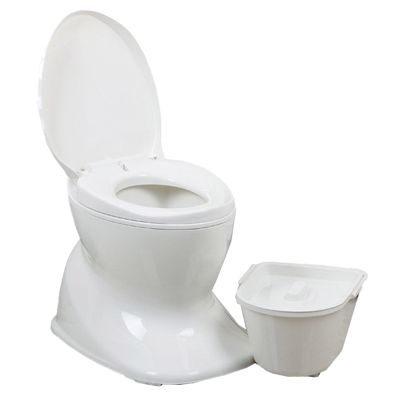 Contemporary Plastic Toilet Floor Mounted Toilet Bowl with Slow Close Seat for Bathroom Antiskid Solid Barrel Clearhalo 'Bathroom Remodel & Bathroom Fixtures' 'Home Improvement' 'home_improvement' 'home_improvement_toilets' 'Toilets & Bidets' 'Toilets' 6542548