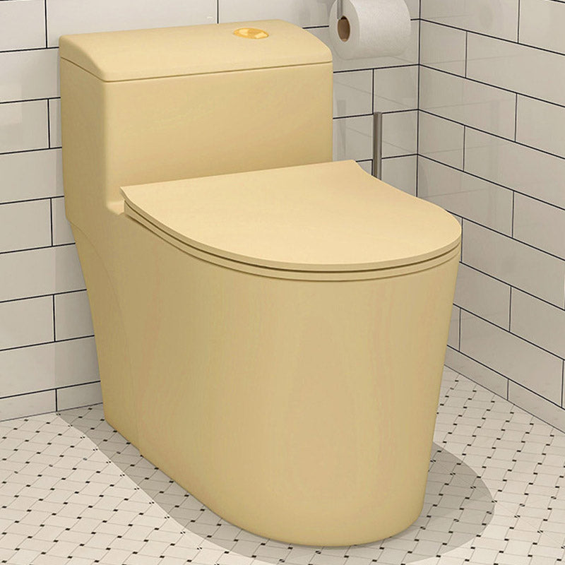 Floor Mount Toilet Traditional Skirted One-Piece Flush Toilet with Slow Close Seat 15"L x 28"W x 25"H Khaki 12" Clearhalo 'Bathroom Remodel & Bathroom Fixtures' 'Home Improvement' 'home_improvement' 'home_improvement_toilets' 'Toilets & Bidets' 'Toilets' 6542554