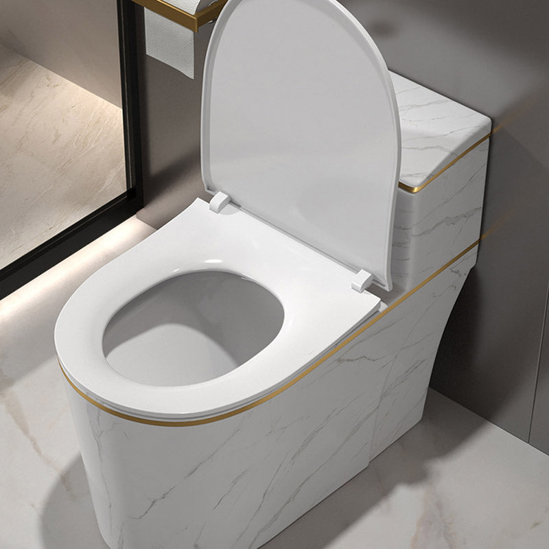 Traditional All-In-One Toilet Bowl Siphon Jet Toilet with Soft-Close Seat for Bathroom Clearhalo 'Bathroom Remodel & Bathroom Fixtures' 'Home Improvement' 'home_improvement' 'home_improvement_toilets' 'Toilets & Bidets' 'Toilets' 6542587