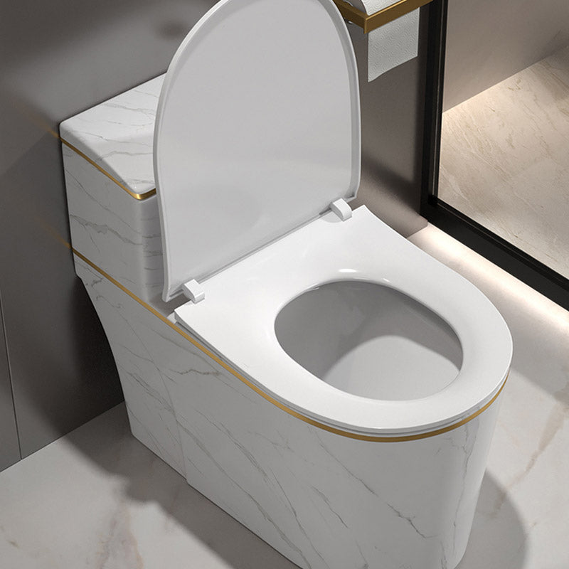 Traditional All-In-One Toilet Bowl Siphon Jet Toilet with Soft-Close Seat for Bathroom Clearhalo 'Bathroom Remodel & Bathroom Fixtures' 'Home Improvement' 'home_improvement' 'home_improvement_toilets' 'Toilets & Bidets' 'Toilets' 6542590