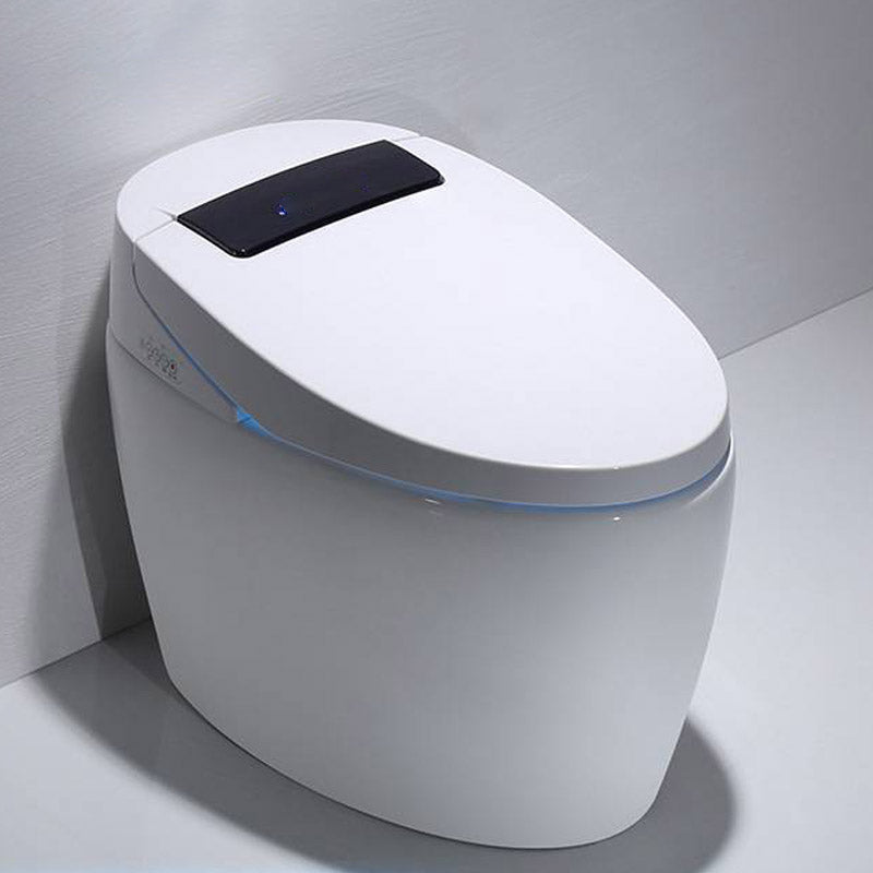 Modern All-In-One Toilet White Flush Toilet with Seat for Bathroom Foot Touch Flush (Standard Configuration) 12" Clearhalo 'Bathroom Remodel & Bathroom Fixtures' 'Home Improvement' 'home_improvement' 'home_improvement_toilets' 'Toilets & Bidets' 'Toilets' 6542672