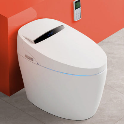 Modern All-In-One Toilet White Flush Toilet with Seat for Bathroom Dryer Not Included (Standard) 12"