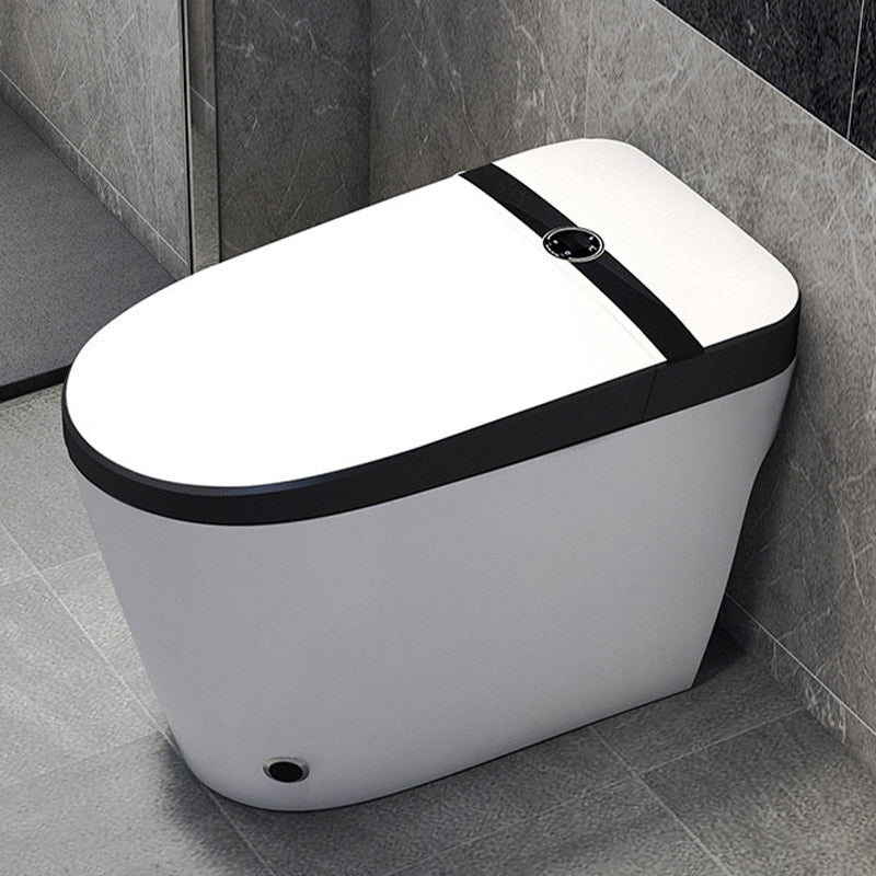 Modern Skirted White Heated Seat Toilet ABS Floor Mounted Flush Toilet with Seat Splash Proof (Upgrade Configuration) 12" Clearhalo 'Bathroom Remodel & Bathroom Fixtures' 'Home Improvement' 'home_improvement' 'home_improvement_toilets' 'Toilets & Bidets' 'Toilets' 6542720