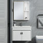 Wall-mounted Bathroom Vanity Modern Single-Sink Space Saver Vanity Clearhalo 'Bathroom Remodel & Bathroom Fixtures' 'Bathroom Vanities' 'bathroom_vanities' 'Home Improvement' 'home_improvement' 'home_improvement_bathroom_vanities' 6545554