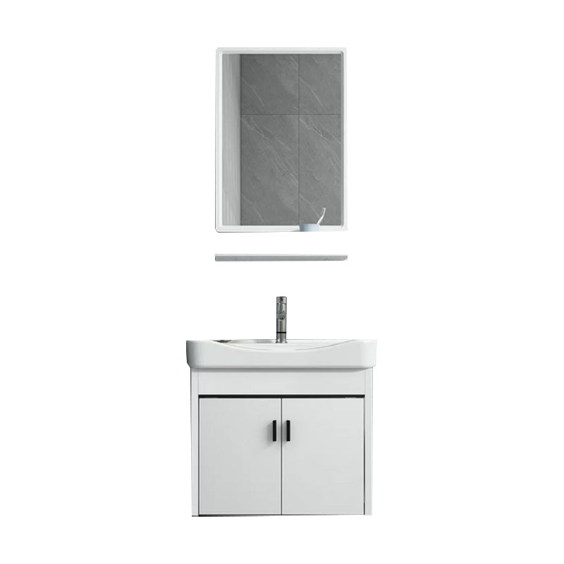 Wall-mounted Bathroom Vanity Modern Single-Sink Space Saver Vanity Clearhalo 'Bathroom Remodel & Bathroom Fixtures' 'Bathroom Vanities' 'bathroom_vanities' 'Home Improvement' 'home_improvement' 'home_improvement_bathroom_vanities' 6545558
