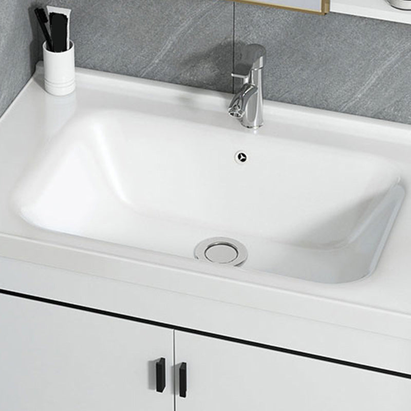 Wall-mounted Bathroom Vanity Modern Single-Sink Space Saver Vanity Clearhalo 'Bathroom Remodel & Bathroom Fixtures' 'Bathroom Vanities' 'bathroom_vanities' 'Home Improvement' 'home_improvement' 'home_improvement_bathroom_vanities' 6545561