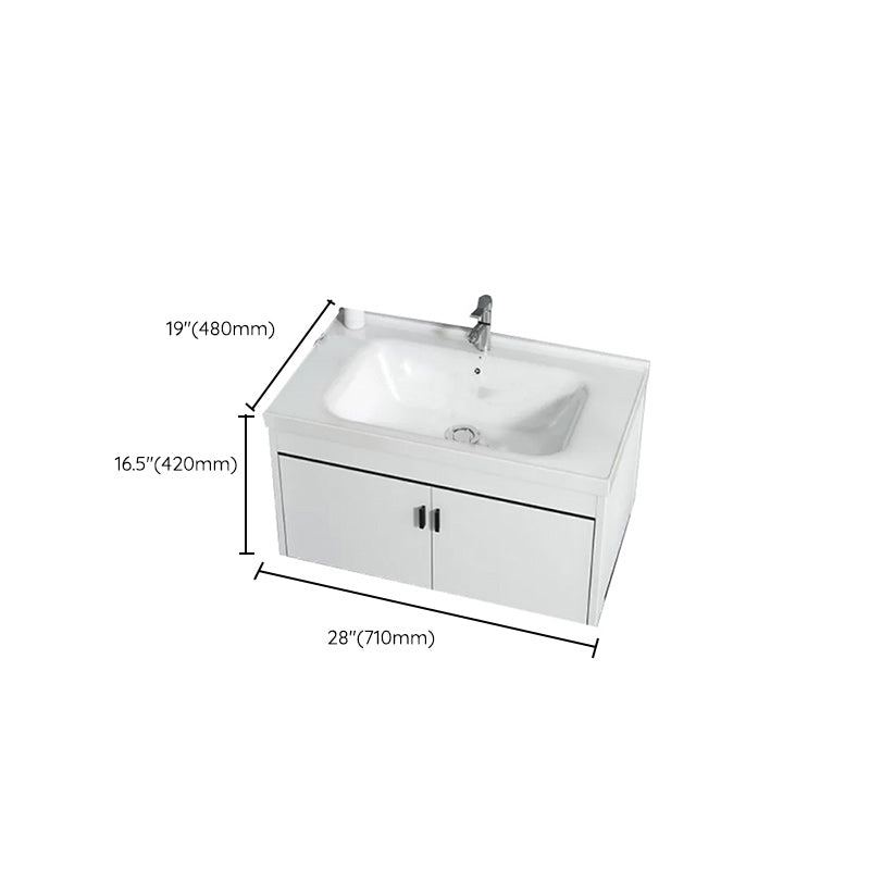 Wall-mounted Bathroom Vanity Modern Single-Sink Space Saver Vanity Clearhalo 'Bathroom Remodel & Bathroom Fixtures' 'Bathroom Vanities' 'bathroom_vanities' 'Home Improvement' 'home_improvement' 'home_improvement_bathroom_vanities' 6545588