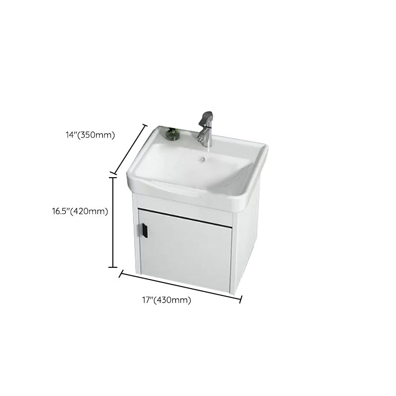 Wall-mounted Bathroom Vanity Modern Single-Sink Space Saver Vanity Clearhalo 'Bathroom Remodel & Bathroom Fixtures' 'Bathroom Vanities' 'bathroom_vanities' 'Home Improvement' 'home_improvement' 'home_improvement_bathroom_vanities' 6545591