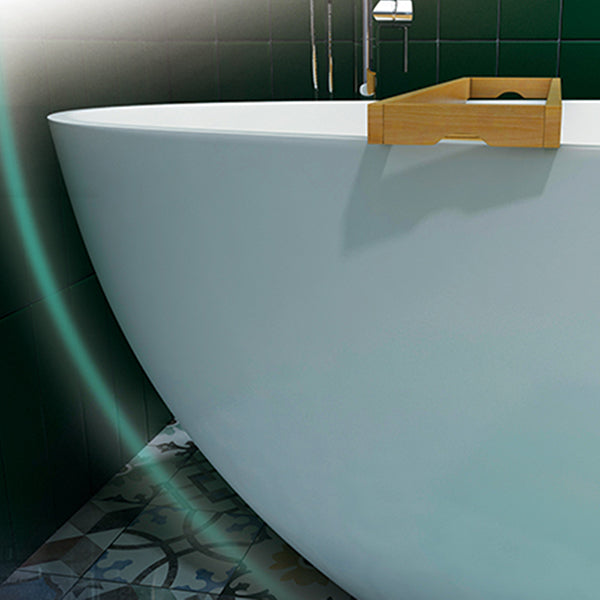 Modern Acrylic Oval Bath Tub for Home White Soaking Tub with Internal Drain Clearhalo 'Bathroom Remodel & Bathroom Fixtures' 'Bathtubs' 'Home Improvement' 'home_improvement' 'home_improvement_bathtubs' 'Showers & Bathtubs' 6548434