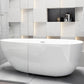Modern Acrylic Oval Bath Tub for Home White Soaking Tub with Internal Drain Clearhalo 'Bathroom Remodel & Bathroom Fixtures' 'Bathtubs' 'Home Improvement' 'home_improvement' 'home_improvement_bathtubs' 'Showers & Bathtubs' 6548437