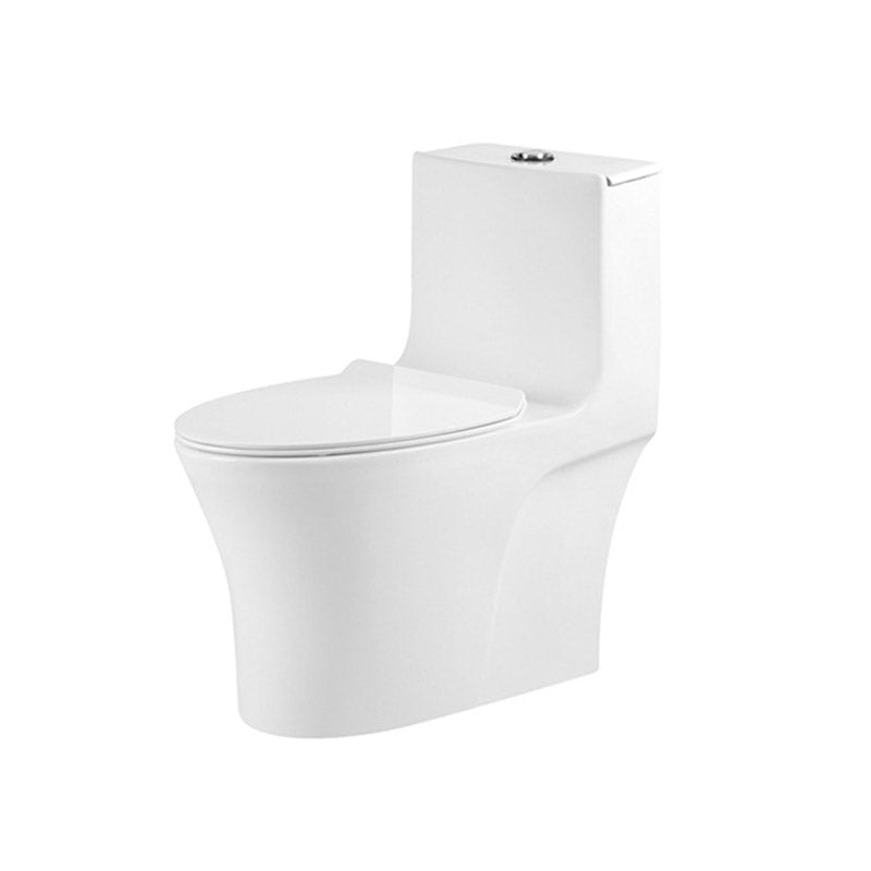 Modern White Flush Toilet Floor Mounted Toilet Bowl with Slow Close Seat for Washroom 14"L x 28"W x 28"H Clearhalo 'Bathroom Remodel & Bathroom Fixtures' 'Home Improvement' 'home_improvement' 'home_improvement_toilets' 'Toilets & Bidets' 'Toilets' 6549060