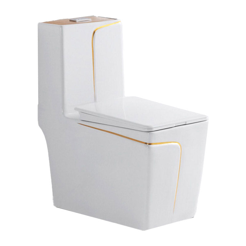 Skirted Flush Toilet Floor Mount Traditional One-Piece Toilet with Slow Close Seat 13"L x 27"W x 30"H White Clearhalo 'Bathroom Remodel & Bathroom Fixtures' 'Home Improvement' 'home_improvement' 'home_improvement_toilets' 'Toilets & Bidets' 'Toilets' 6549104