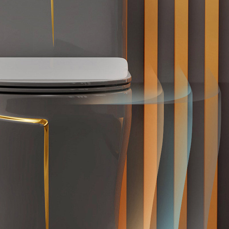 Skirted Flush Toilet Floor Mount Traditional One-Piece Toilet with Slow Close Seat Clearhalo 'Bathroom Remodel & Bathroom Fixtures' 'Home Improvement' 'home_improvement' 'home_improvement_toilets' 'Toilets & Bidets' 'Toilets' 6549114