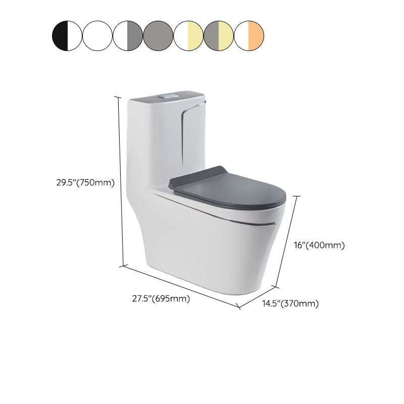 Skirted Flush Toilet Floor Mount Traditional One-Piece Toilet with Slow Close Seat Clearhalo 'Bathroom Remodel & Bathroom Fixtures' 'Home Improvement' 'home_improvement' 'home_improvement_toilets' 'Toilets & Bidets' 'Toilets' 6549123