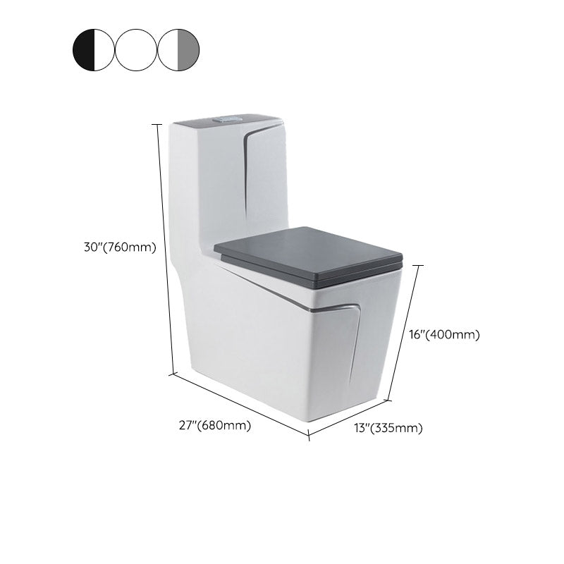 Skirted Flush Toilet Floor Mount Traditional One-Piece Toilet with Slow Close Seat Clearhalo 'Bathroom Remodel & Bathroom Fixtures' 'Home Improvement' 'home_improvement' 'home_improvement_toilets' 'Toilets & Bidets' 'Toilets' 6549124